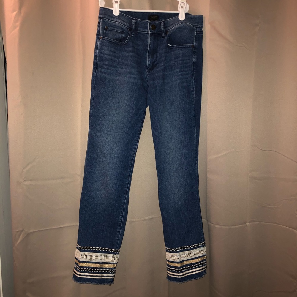 LOFT Embroidered Jeans